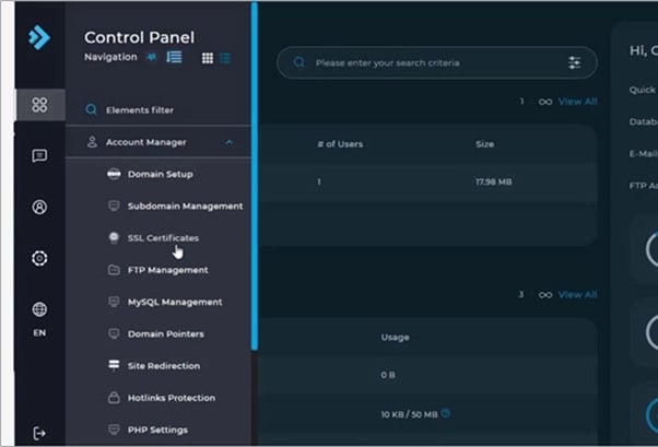 دسترسی به بخش گواهینامهها